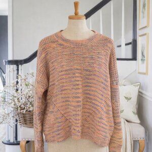 Papillion Ladies Medium Colorful Knit Sweater Space Dye Knit